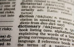 Dictionary definition from dictionary page